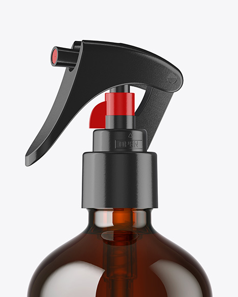 Amber Spray Bottle Mockup