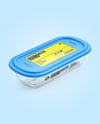 Clear Plastic Container with Matte Plastic Lid Mockup