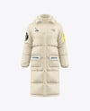 Men's Long Down Jacket Mockup - Front View