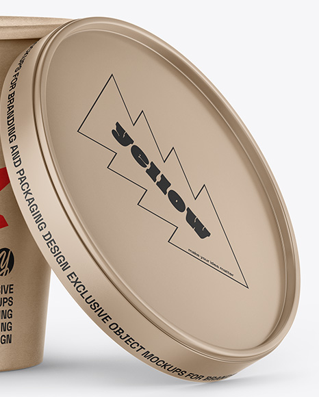 Kraft Paper Ice Cream Cup Mockup