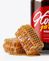 Glass Jar with Buckwheat Honey Mockup