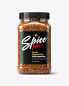 Plastic Jumbo Jar with Steak Seasoning Mockup