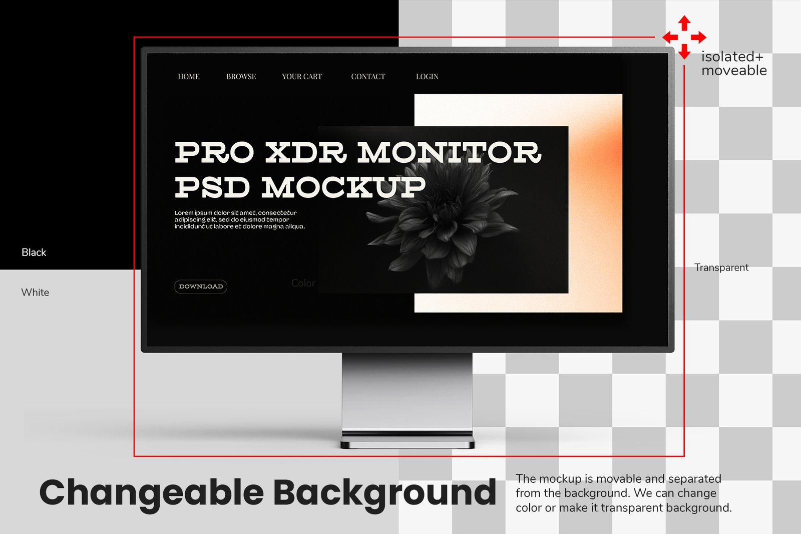 Pro Display XDR Monitor Mockup Set