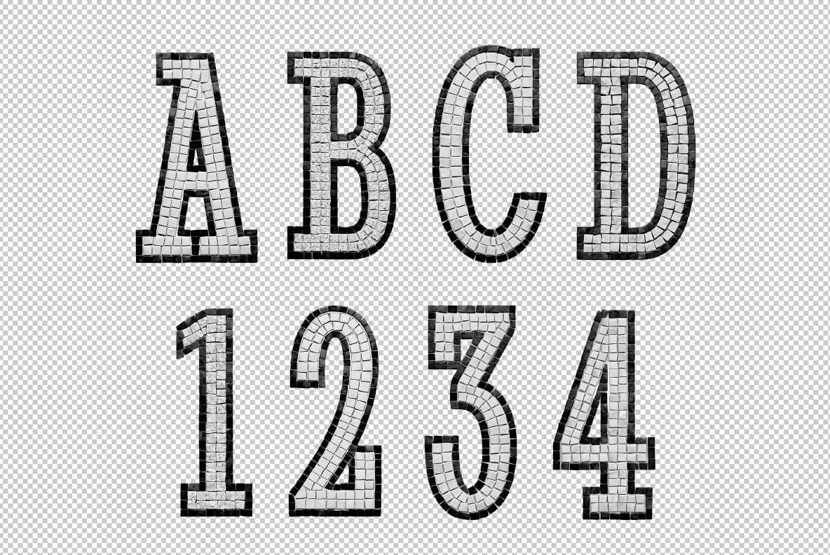 Mosaic BW Font