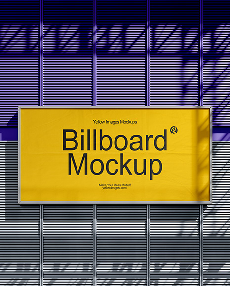 Street Billboard on a Wall Mockup - Wall frame mockup