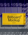 Street Billboard on a Wall Mockup
