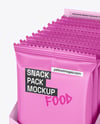 Small Display Box with Matte Snacks Mockup