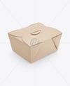 Kraft Paper Food Box Mockup