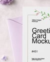 Greeting Card on Envelope Mockup