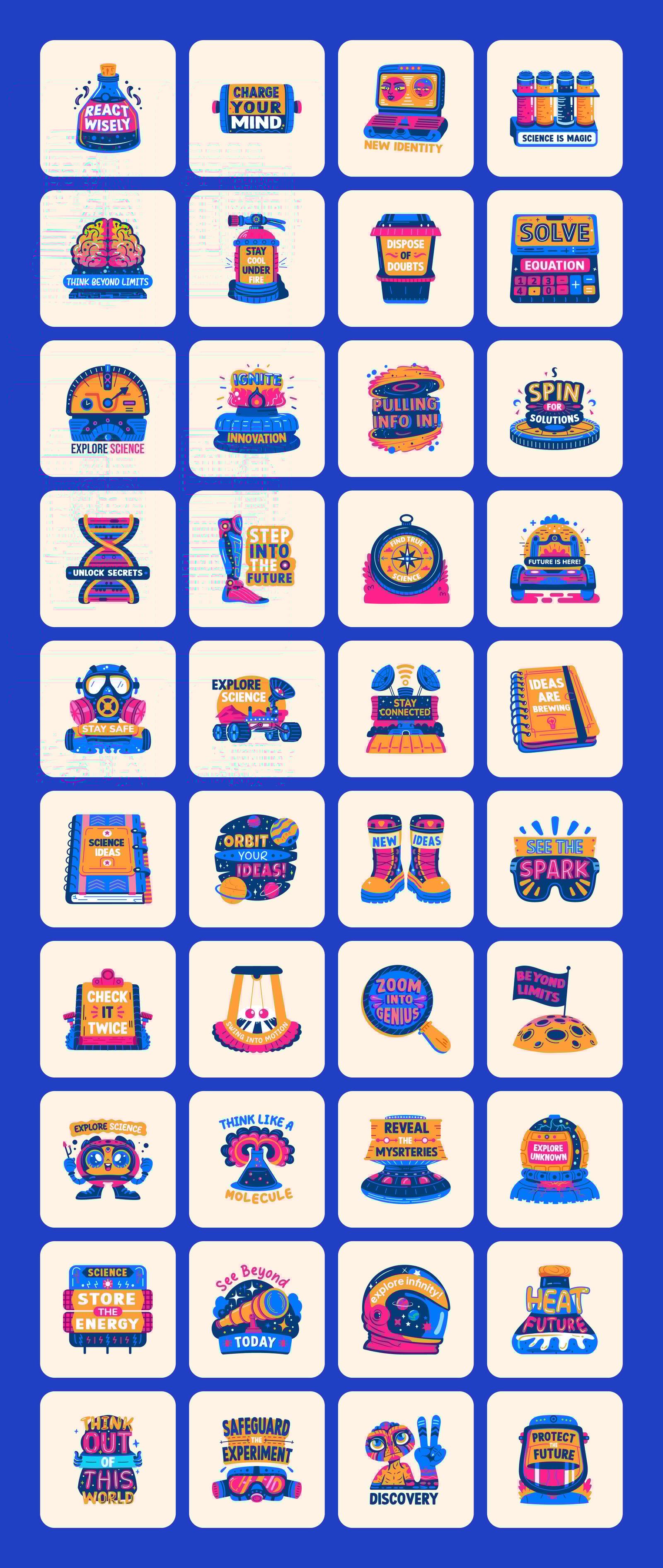 Science Stickers Set
