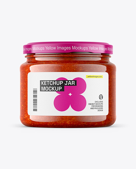 Tomato Sauce Jar Mockup - Tomato paste mockup