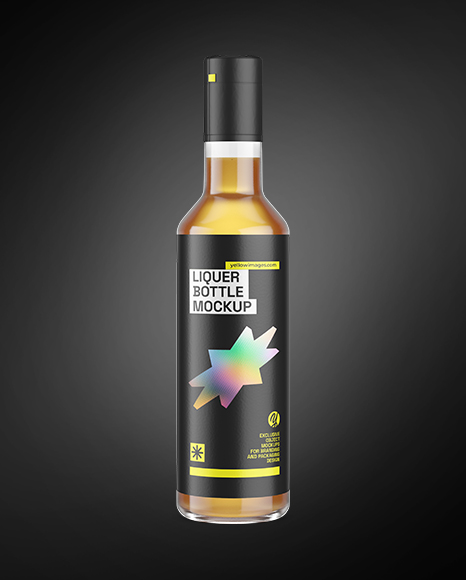 Liquer Glass Bottle Mockup