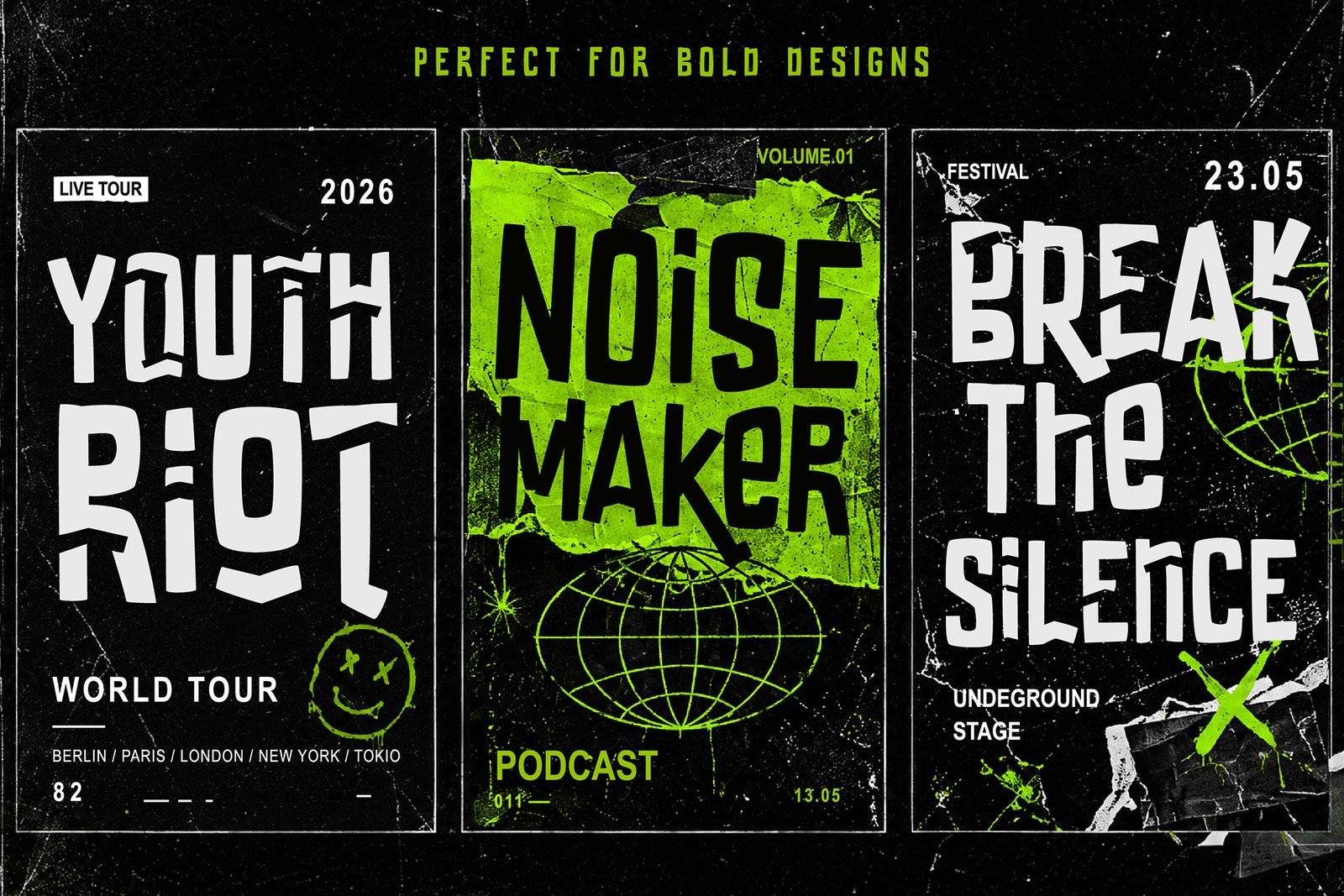 Static Panic – Chaotic Display Font