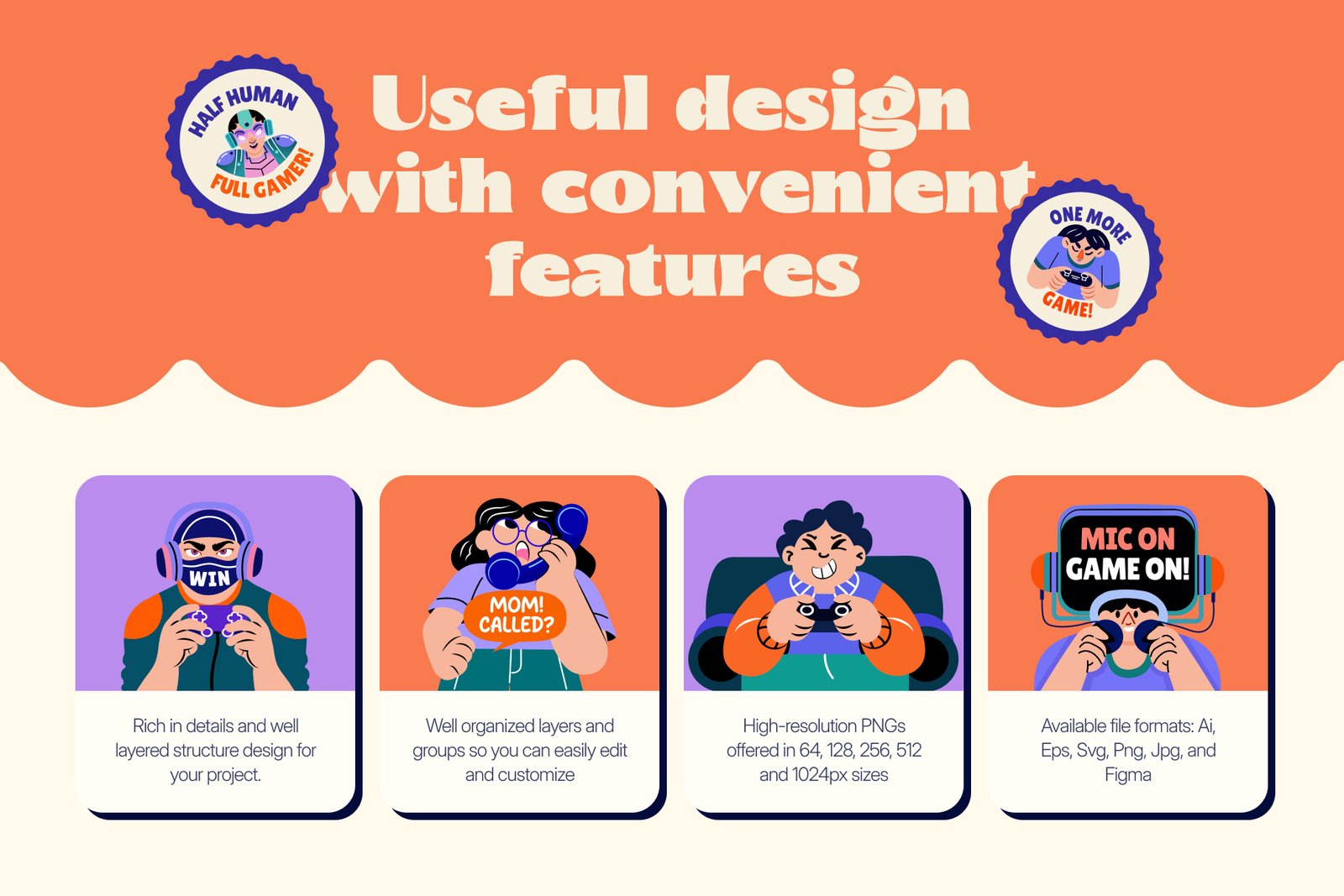 Gaming Stickers Set