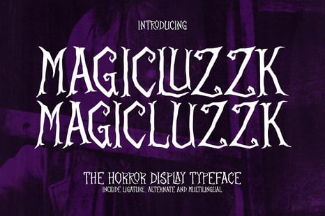 Magicluzzk Gothic Horror Display Font - Fonts display