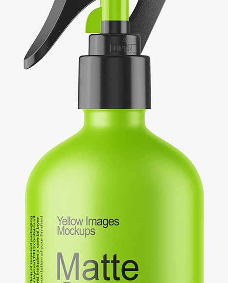 Matte Spray Bottle Mockup