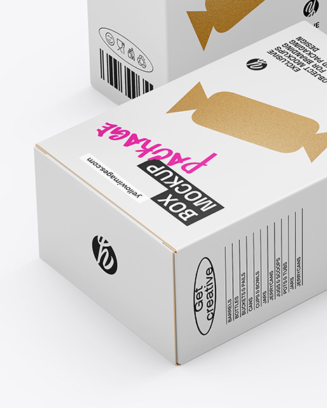 Three Paper Boxes Mockup