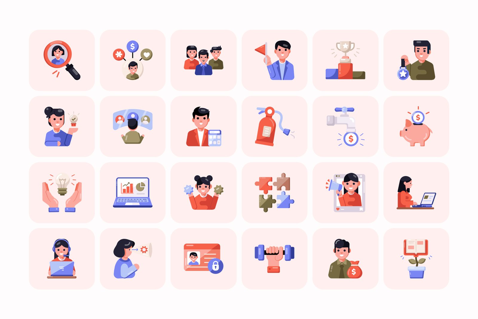 Flat Business Icons Bundle