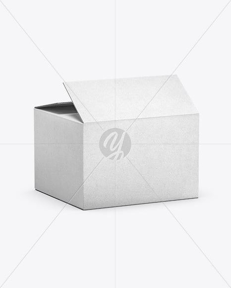 Kraft Paper Box Mockup – Half Side View