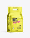 Metallic Coffee Bag Mockup – Half Side View