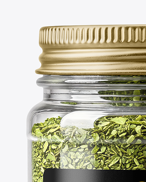Plastic Jar with Parsley Flakes Mockup
