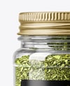 Plastic Jar with Parsley Flakes Mockup