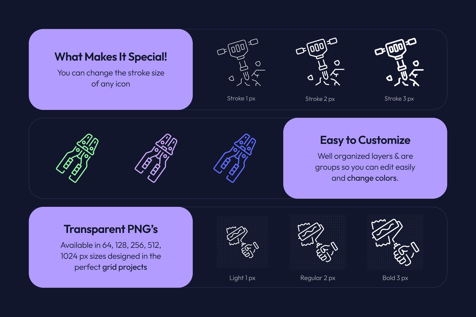 Manufacturing Icon Art Set