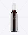 Antique Green Glass Red Wine Bottle Mockup