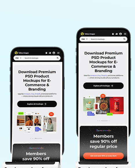 Three Long Scrolls Mockup
