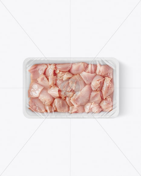 Plastic Tray With Meat Azu Mockup