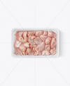Plastic Tray With Meat Azu Mockup
