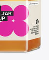 Hexagon Glass Honey Jar Mockup