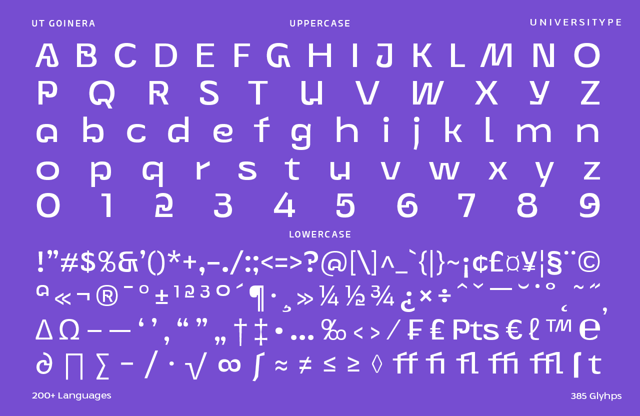UT Goinera - A Unique Display Sans
