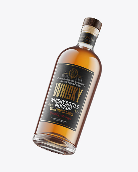 Glass Whisky Bottle Mockup