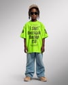 Afro-American Boy Wearing Oversize T-Shirt and Wide Jeans Mockup