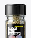 Glass Spice Jar with Rosemary Mockup