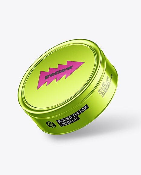 Round Tin Box Mockup