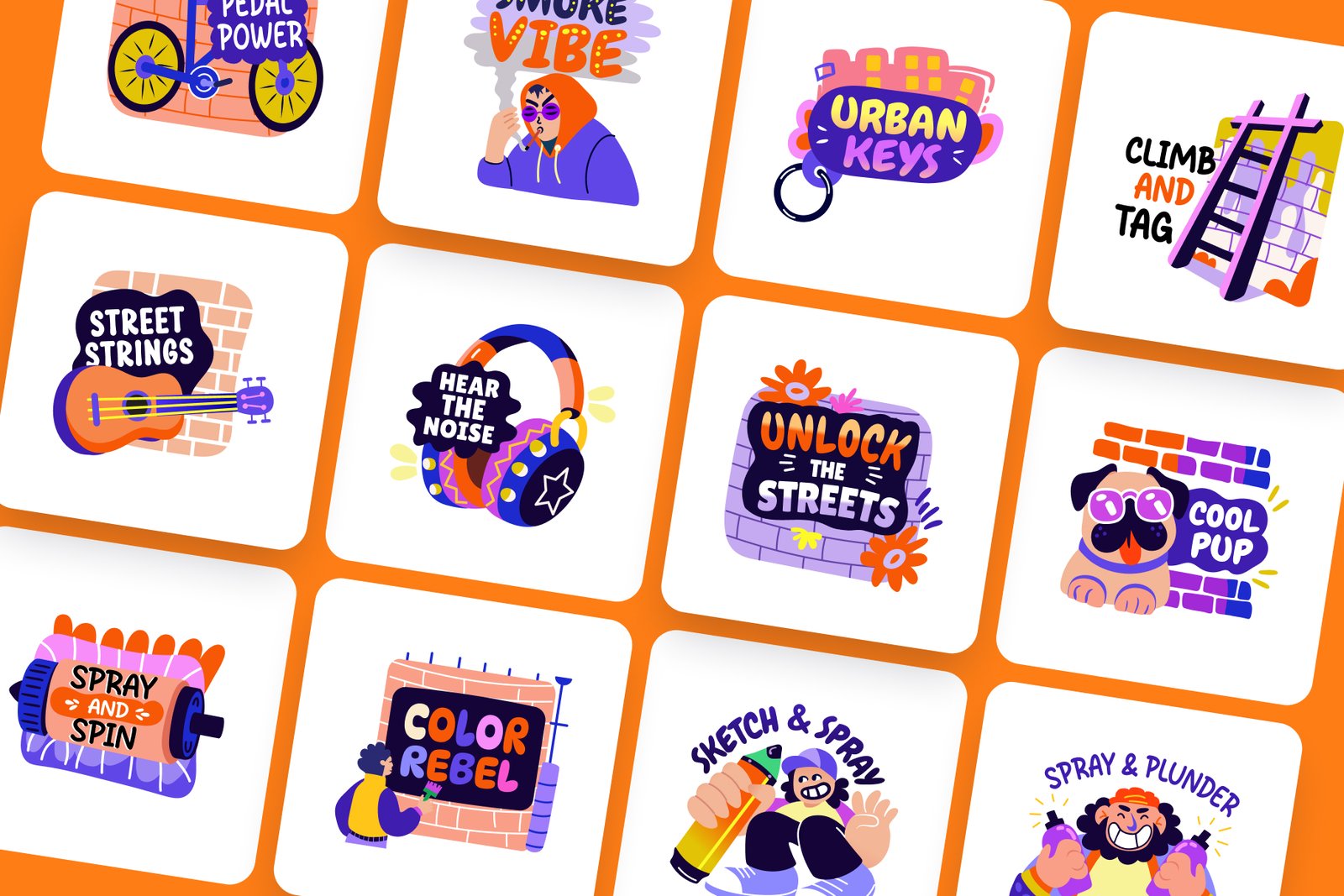 Graffiti Art Stickers Set