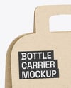 Kraft Paper Bottle Carrier Mockup