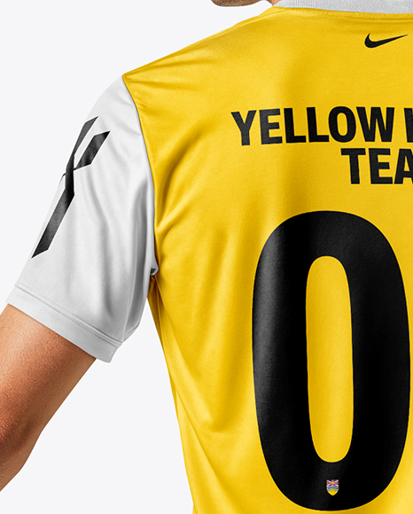 Soccer Player Wearing Jersey and Shorts Mockup