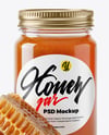 Glass Jar with Rosewood Honey Mockup