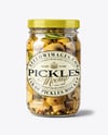 Glass Jar with Sliced ​​Champignons Mockup
