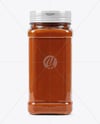 Plastic Square Spice Jar with Smoked Paprika Mockup