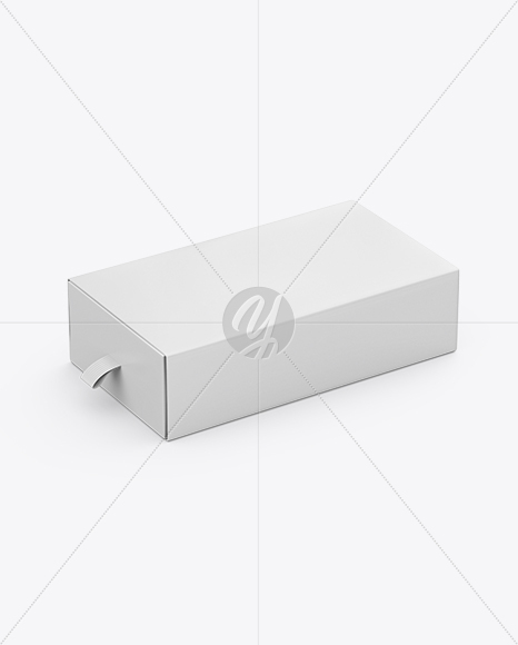 Slide Box Mockup – Half Side View