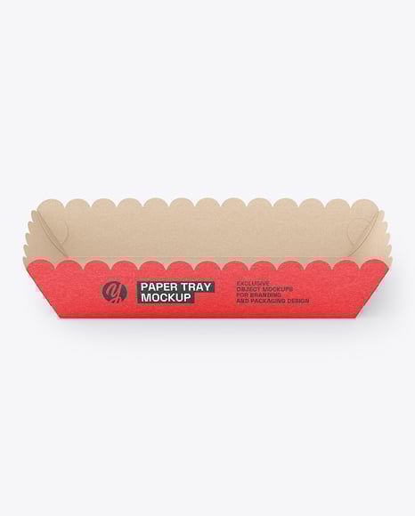 Kraft Paper Tray Mockup