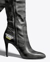 Pair of High-Knee Boots on Women's Legs Mockup