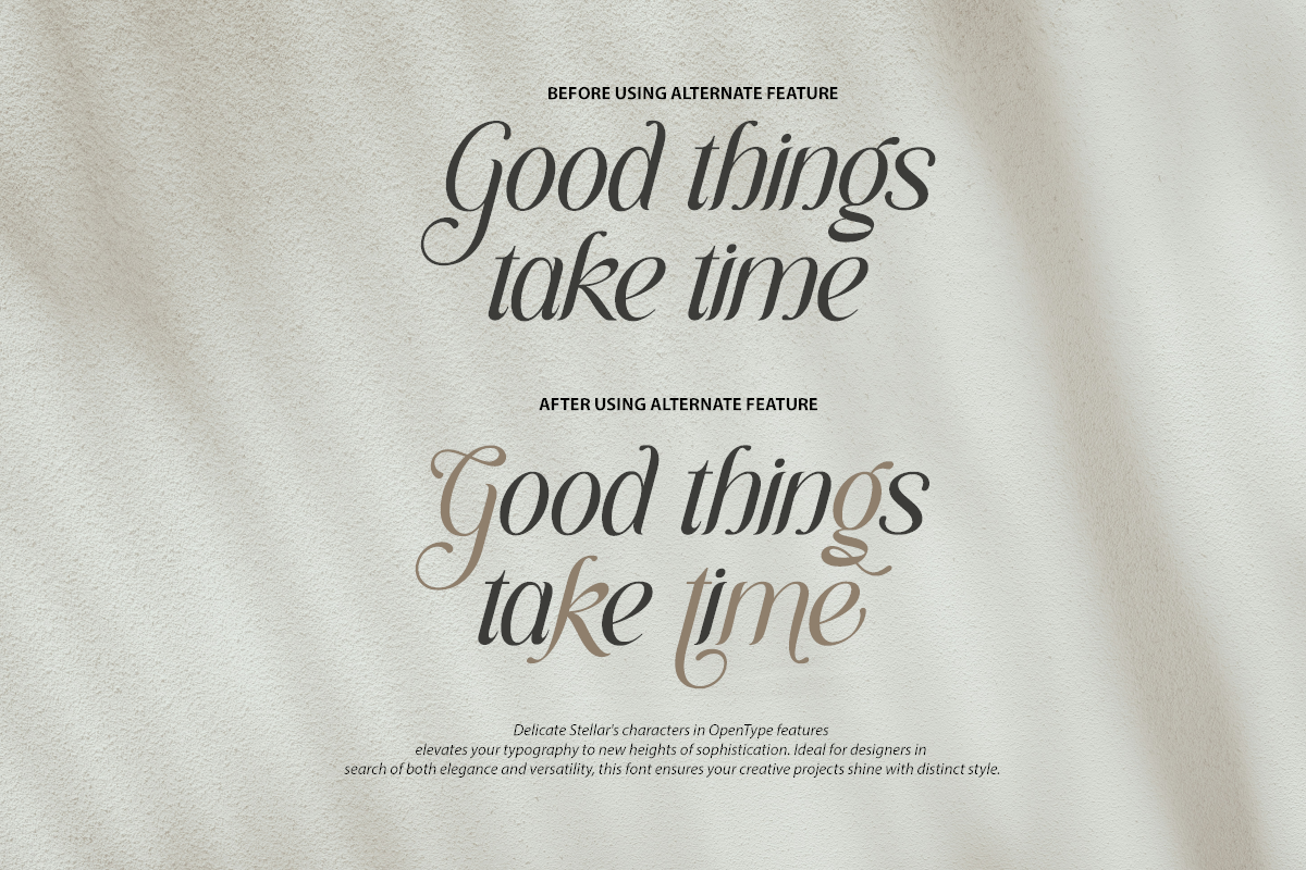 Delicate Stellar - Elegant Italic Font