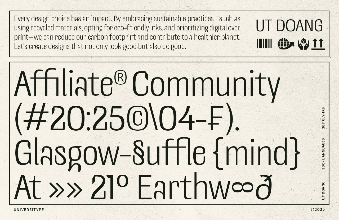 UT Doangs - An Ornament Display Font