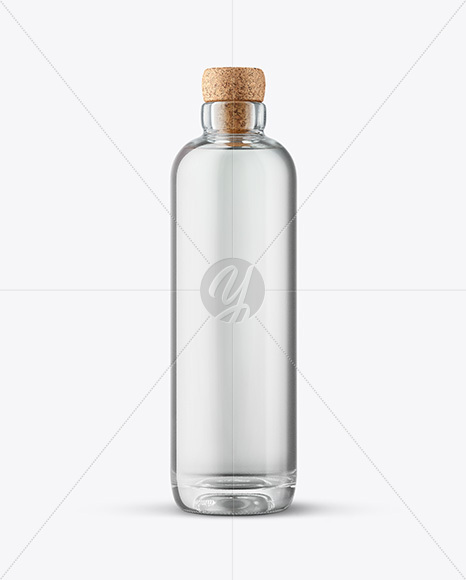 Dry Gin Bottle with Cork Mockup