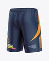 Training Shorts Mockup - Back Half Side View